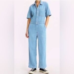 Levi's Light Blue Denim Overalls Size S